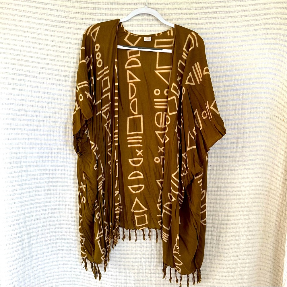 Village Thrive Boutique Cover Up Pancho Tunic